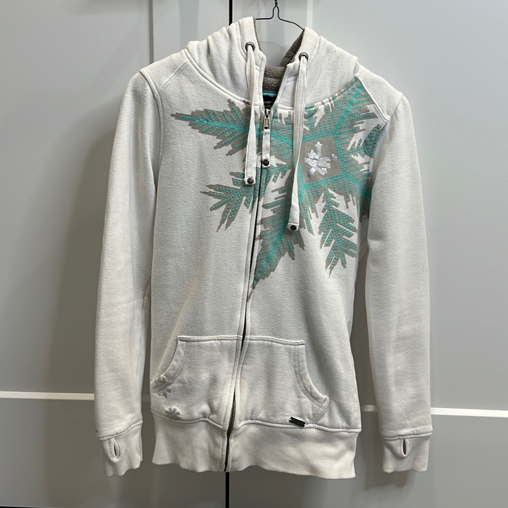 Zoo York | White Full Zip Logo Sweatshirt